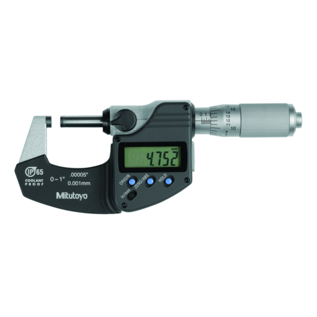 Mitutoyo 293-334-30 External Micrometer, Range 0-25 mm