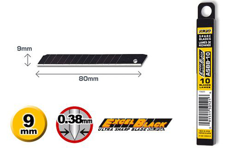 Olfa ASBB-10 9mm Ultra Sharp Standard Blade (10pcs per pack)