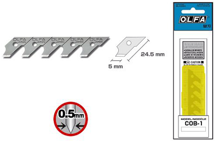 Olfa COB-1 Blades For Model CMP-1 (15pcs/pack)