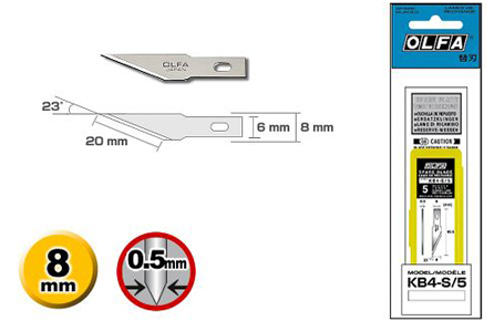 OLFA KB4-S/5 Blades For Model AK-4 (5pcs/pack)
