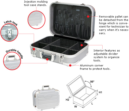 PRO'SKIT TC-2009 ABS Carrying Tool Case With 1PK-2009 Pallet