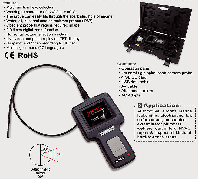 Portable Video Borescope (VARF3901E)