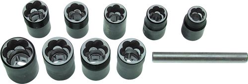 3/8" SQ. DR. EXTRACTOR SOCKET SET 10-PCE