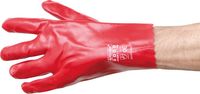 RED PVC FULLY COATED 11"GAUNTLETS