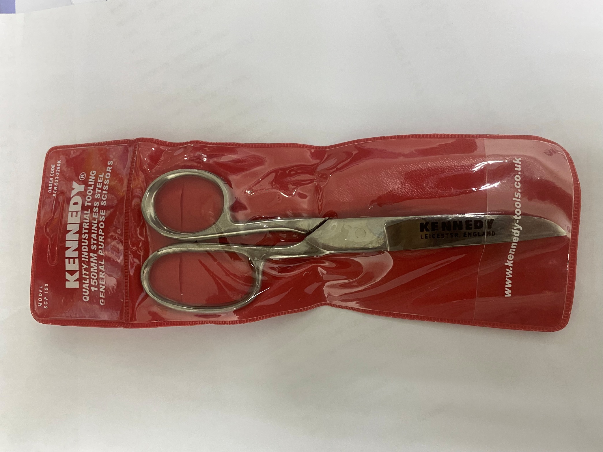 6" STAINLESS STEEL GENERAL PURPOSE SCISSORS - Click Image to Close